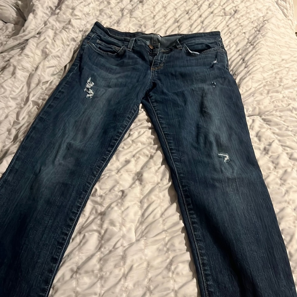 jeans, light distressing, great quality